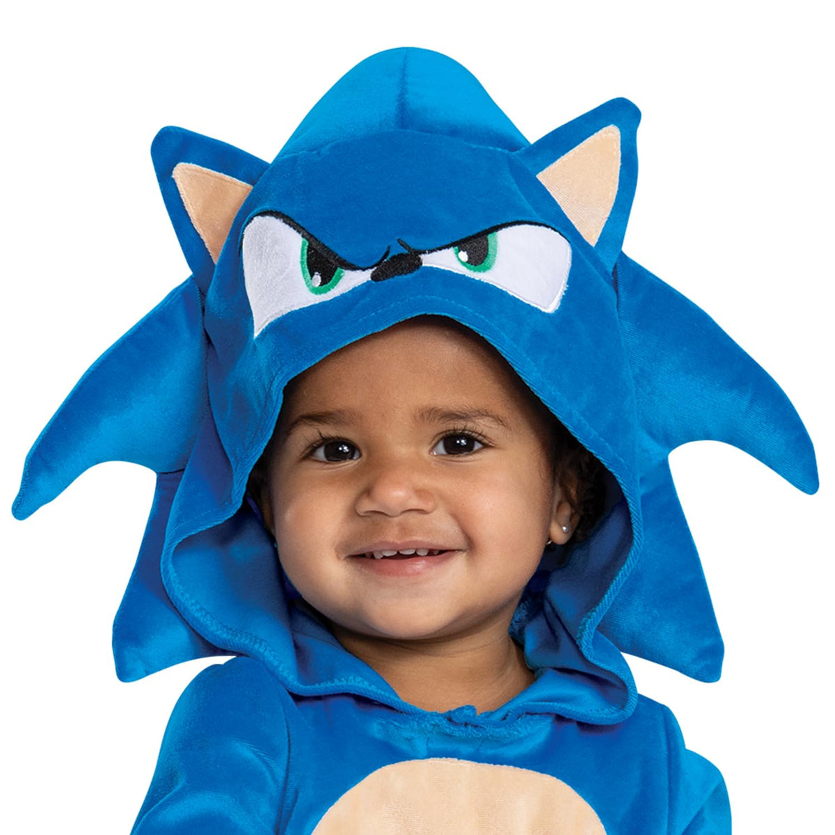 Costume de Sonic pour tout-petits, déguisement d'Halloween officiel Sonic le Film 3 avec queue détachable, taille tout-petit (12-18 mois)