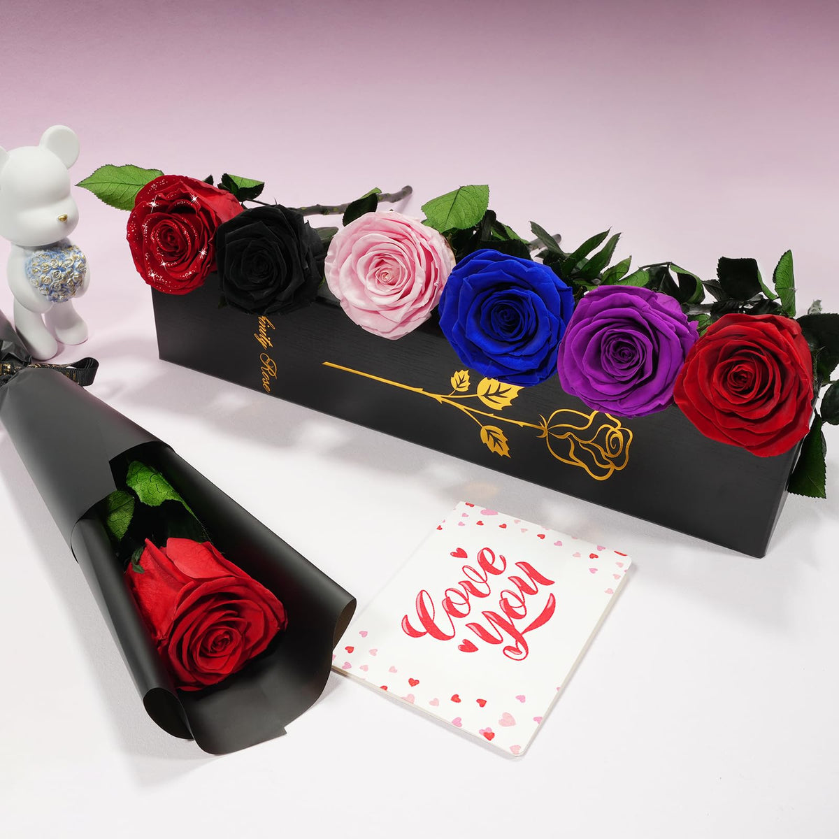 Yamonic Preserved Flowers Rose Gifts for Women Mom,Mothers Day Rose Flower Gifts for Mom,Real Flower Birthday Mom Gifts for Grandma,Wife,Girlfriend Gifts for Christmas,Valentine's Day,Anniversary(Red) 🍁 All In One Marketplace Canada
