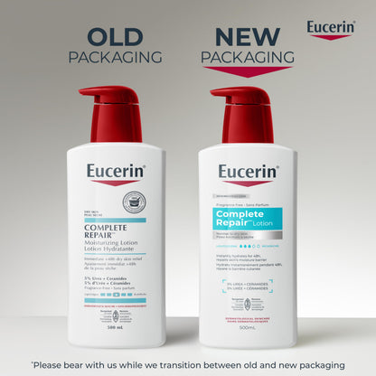 Eucerin Complete Repair Moisturizing Lotion with 5% Urea and Ceramides for Dry Skin, 500 mL