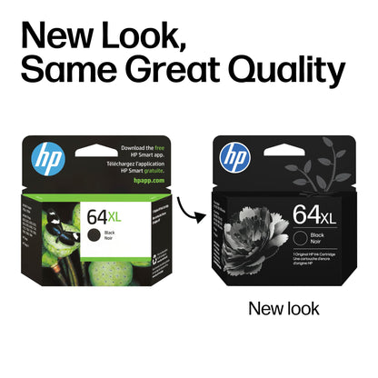 Original HP 64XL Black High-Yield Ink Cartridge | Works with HP Envy Photo 6200, 7100, 7800 Series | Eligible for Instant Ink | N9J92AN 🍁 All In One Marketplace Canada