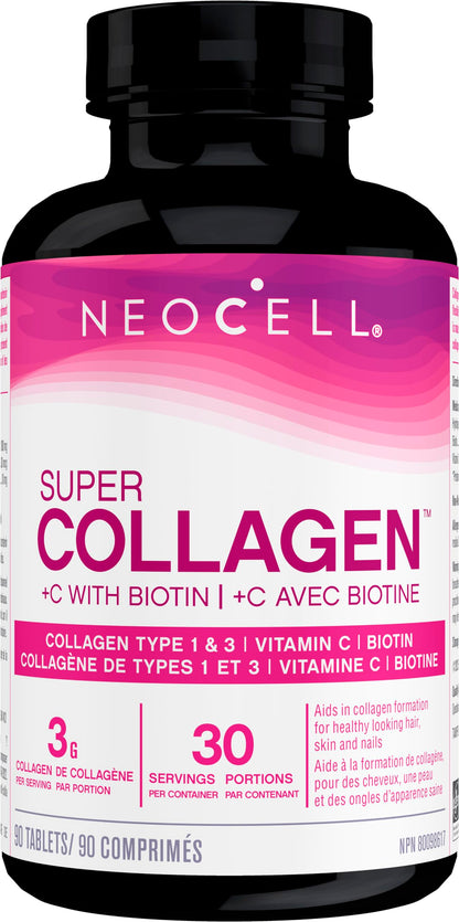 NeoCell Super Collagen Vitamin C and Biotin | 90 Tablets 🍁 All In One Marketplace Canada Neocell
