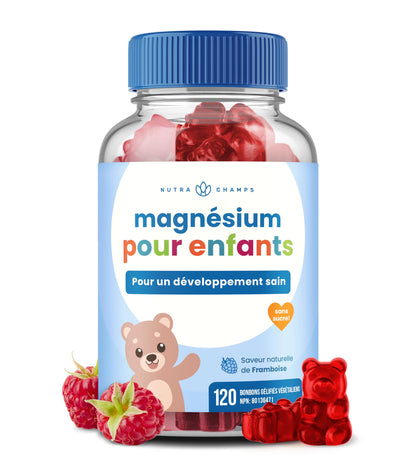 Magnesium For Kids - 120 Count - Sugar Free Calm Magnesium Gummies for Kids - 4 Month Supply - Supports Bone Health, Sleep - Chewable Gummy Vitamin Supplement - Available at All In One Marketplace Canada