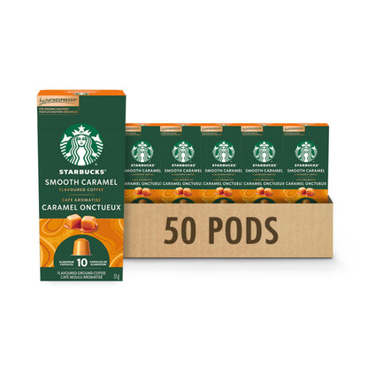 STARBUCKS Smooth Caramel Coffee Capsules for Nespresso Original Line - Blonde Roast, 5 Boxes (255g)
