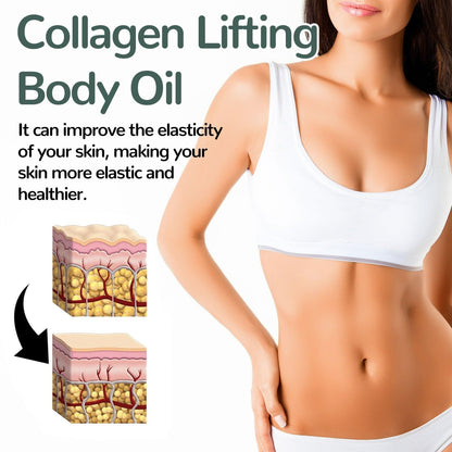 Collagen Lifting Body Oil with Vitamin E & Rosemary - Firming & Tightening Oil for Neck, Chest, Arms, Thighs - Hydrating Formula for Silky, Fresh, Luminous, and Supple Skin - 100ml (2PC) - Available at All In One Marketplace Canada