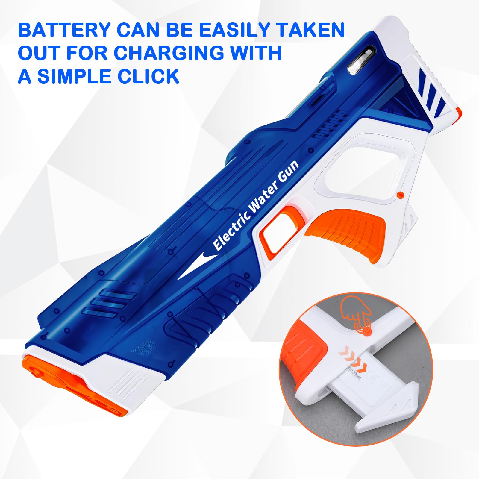 2Packs Electric Water Gun for Kids & Adults, Automatic Fill Up, Powerful Squirt Guns with 28-32 FT Long Range, Summer Outdoor Pool Beach Water Pistol/Blaster Toys