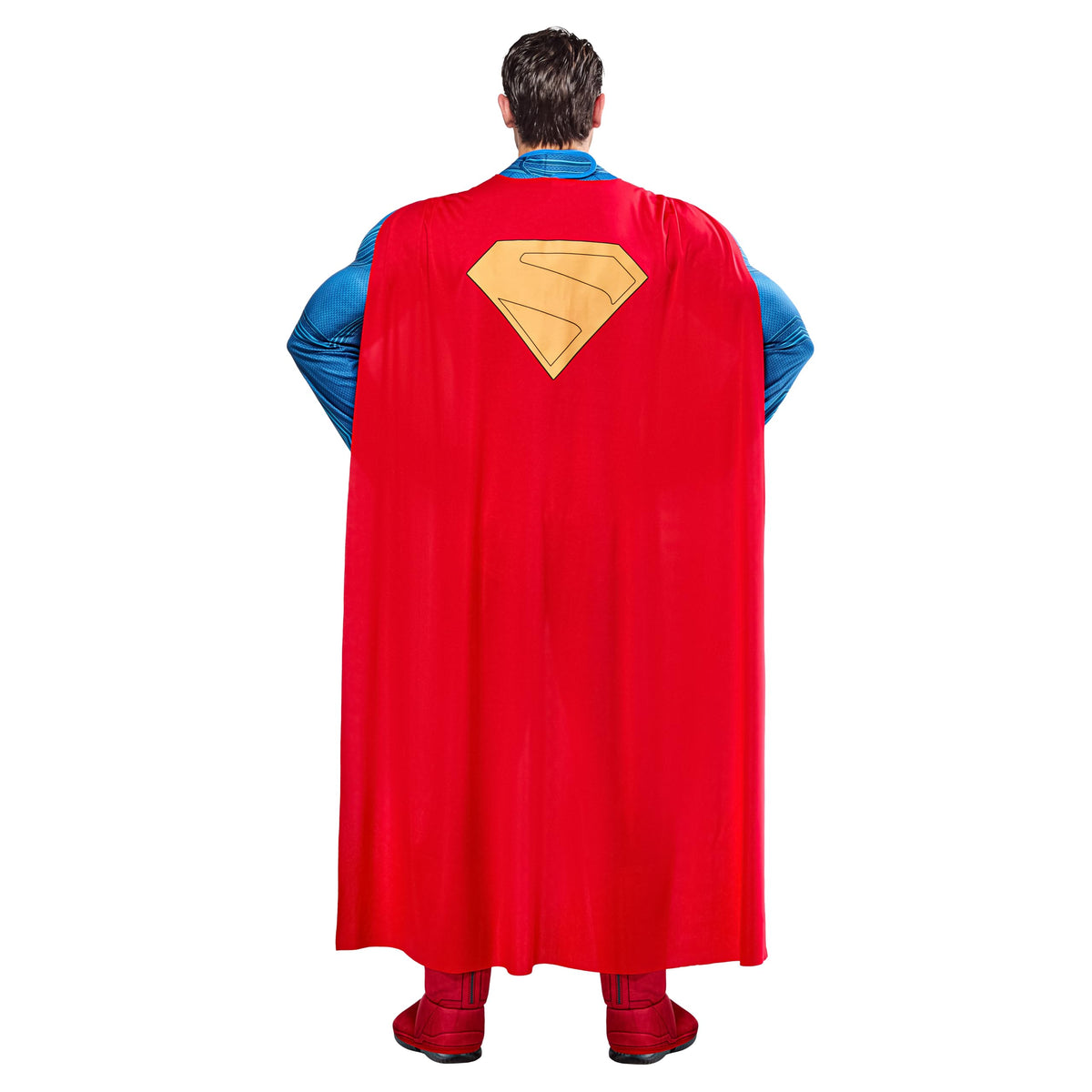 Rubies Men's Superman Deluxe Costume Jumpsuit with Shoe Covers and Cape, for Halloween and Themed Parties, Large