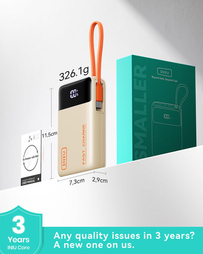 INIU 20000mAh Power Bank, Smaller 45W Fast Charging Travel Portable Charger