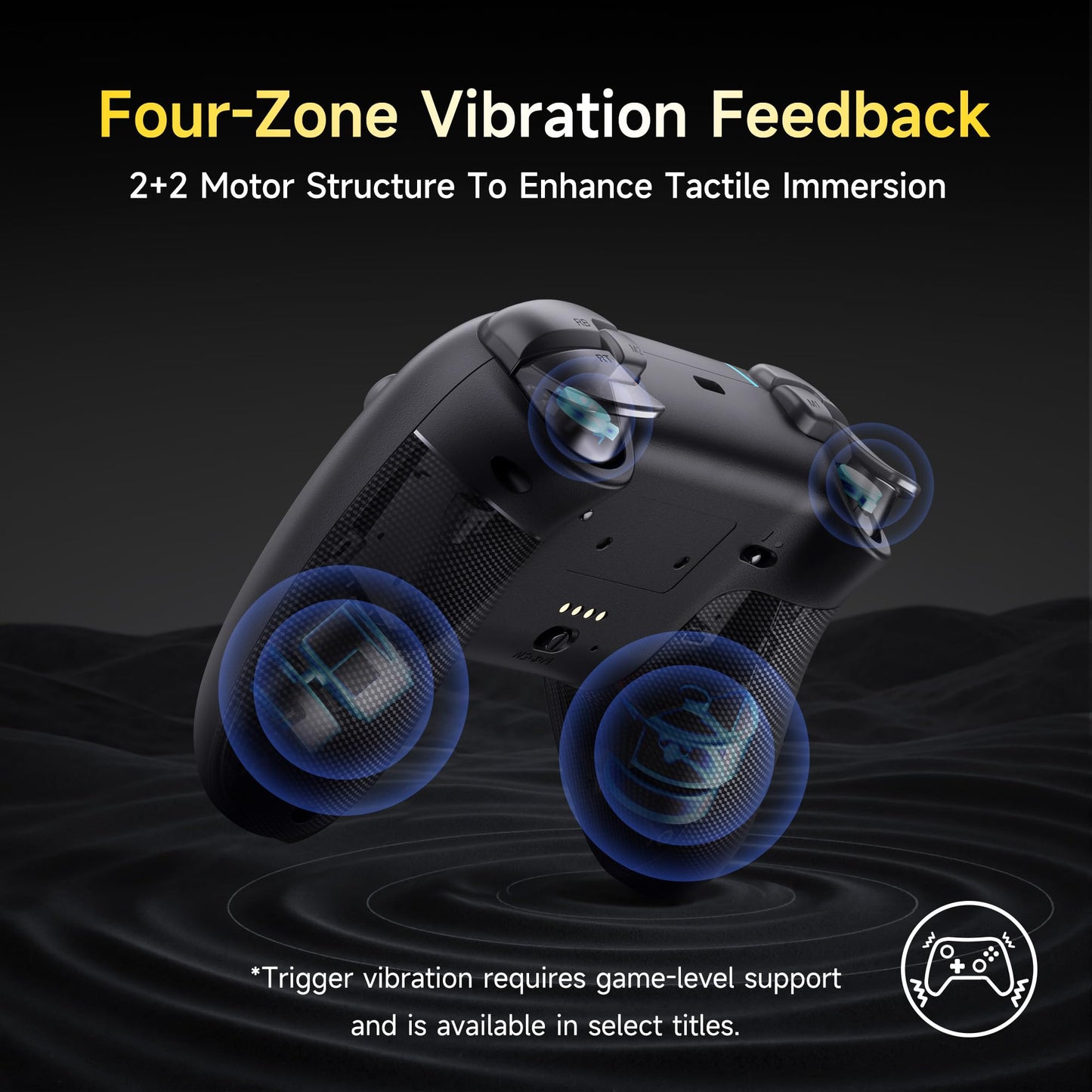 EasySMX X05 Pro Wireless PC Controller, Upgraded 2-Stage Triggers, Soft Click Buttons, Hall Joysticks, 1000Hz Polling, 8-Way D-Pad, 1000mAh Battery, Multi-Platforms Controller for PC/Switch/Android/iOS, Black