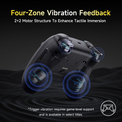 EasySMX X05 Pro Wireless PC Controller, Upgraded 2-Stage Triggers, Soft Click Buttons, Hall Joysticks, 1000Hz Polling, 8-Way D-Pad, 1000mAh Battery, Multi-Platforms Controller for PC/Switch/Android/iOS, Black
