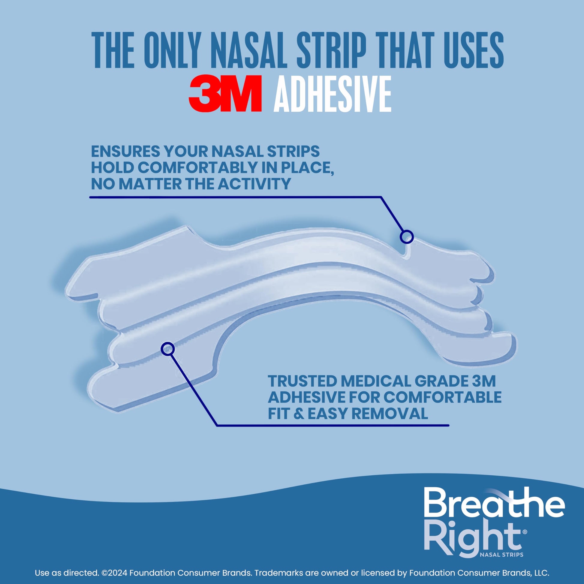 Breathe Right Nasal Strips, Original Large, Clear, Sensitive Skin, Drug-Free Snoring Solution & Nasal Congestion Relief Caused by Colds & Allergies, Nightly Sleep, 30 Count - Available at All In One Marketplace Canada