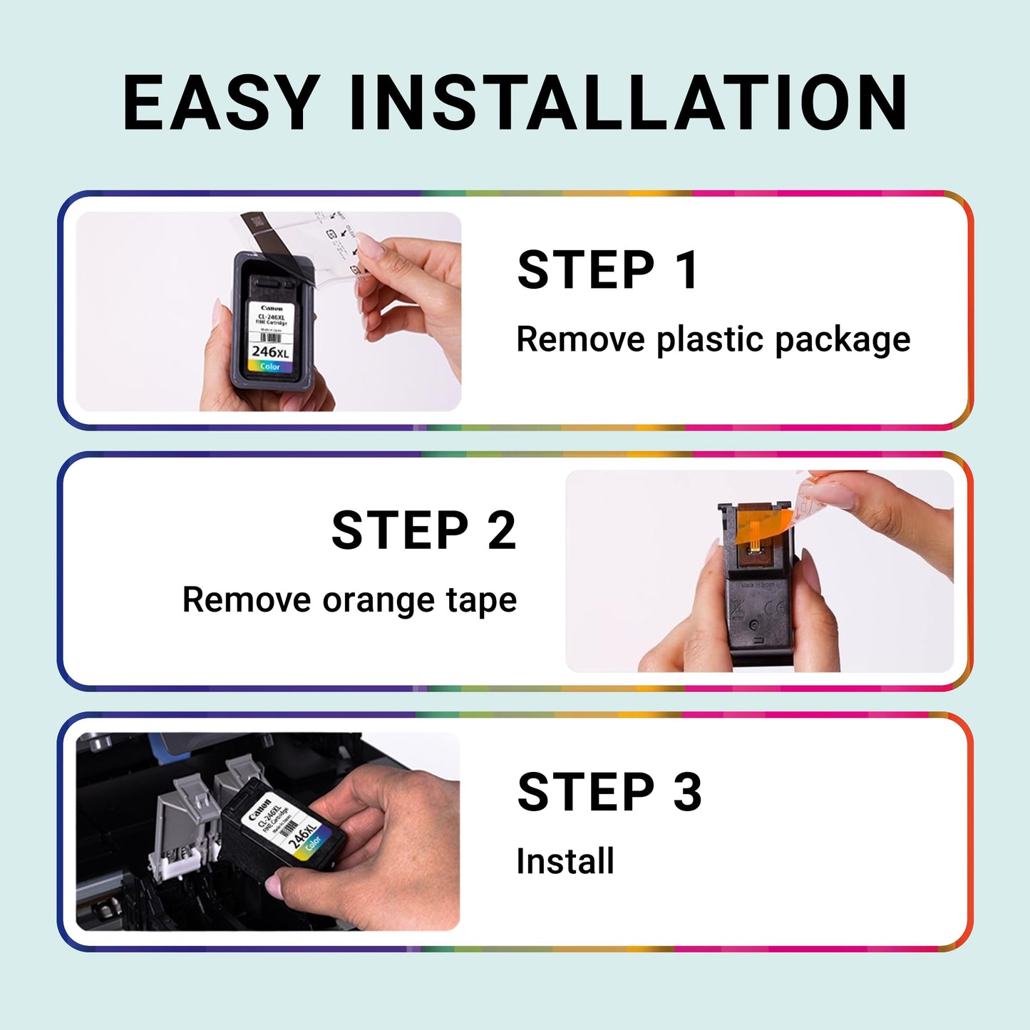 Canon Genuine Ink Cartridges PG-245XL Black/CL-246XL Colour, High-Yield Value Pack (2 Count), Original Canon Printer Ink for PIXMA TR4520 / TS3120 / TS3220 Series Printers