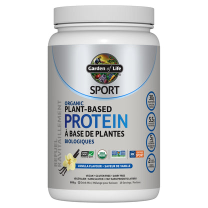 Garden of Life Sport Organic Plant Based Protein Powder - Vanilla, 806g