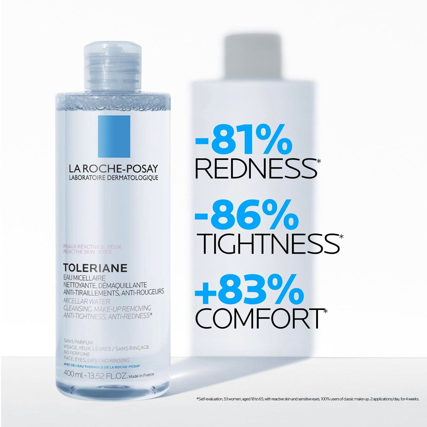 La Roche Posay Toleriane Micellar Water for Reactive Skin, Gently Cleanses & Removes Makeup, Formulated with Glycerin for Hydration, Fragrance-Free & Alcohol-Free, Recommended by Dermatologists, 400ml La Roche-Posay