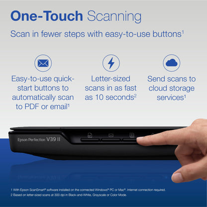 Epson Perfection V39 II Flatbed Photo Scanner 4800 dpi Optical Resolution