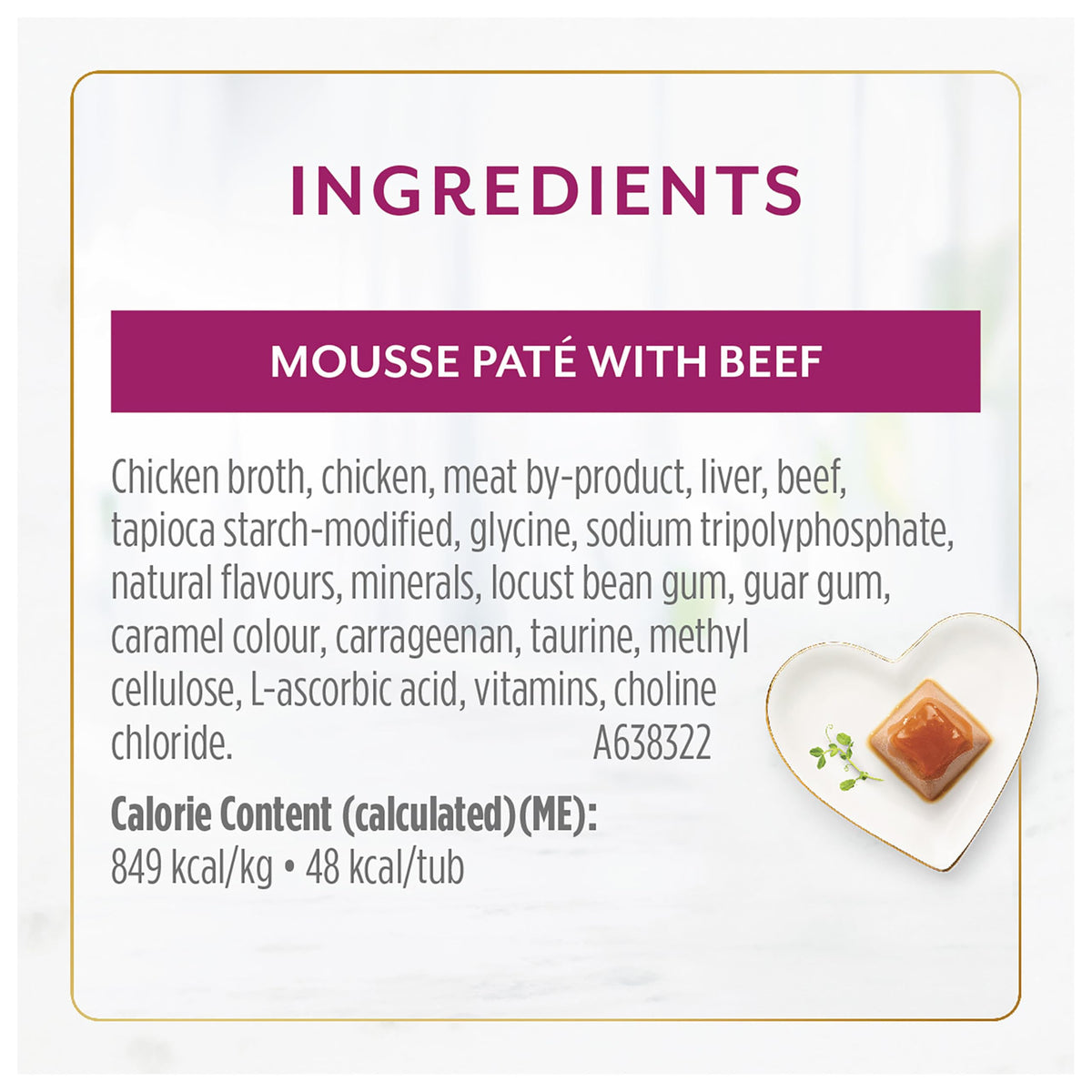 Fancy Feast Gems Wet Cat Food, Mousse Pâté with Beef 57g (2 Pack x 8)