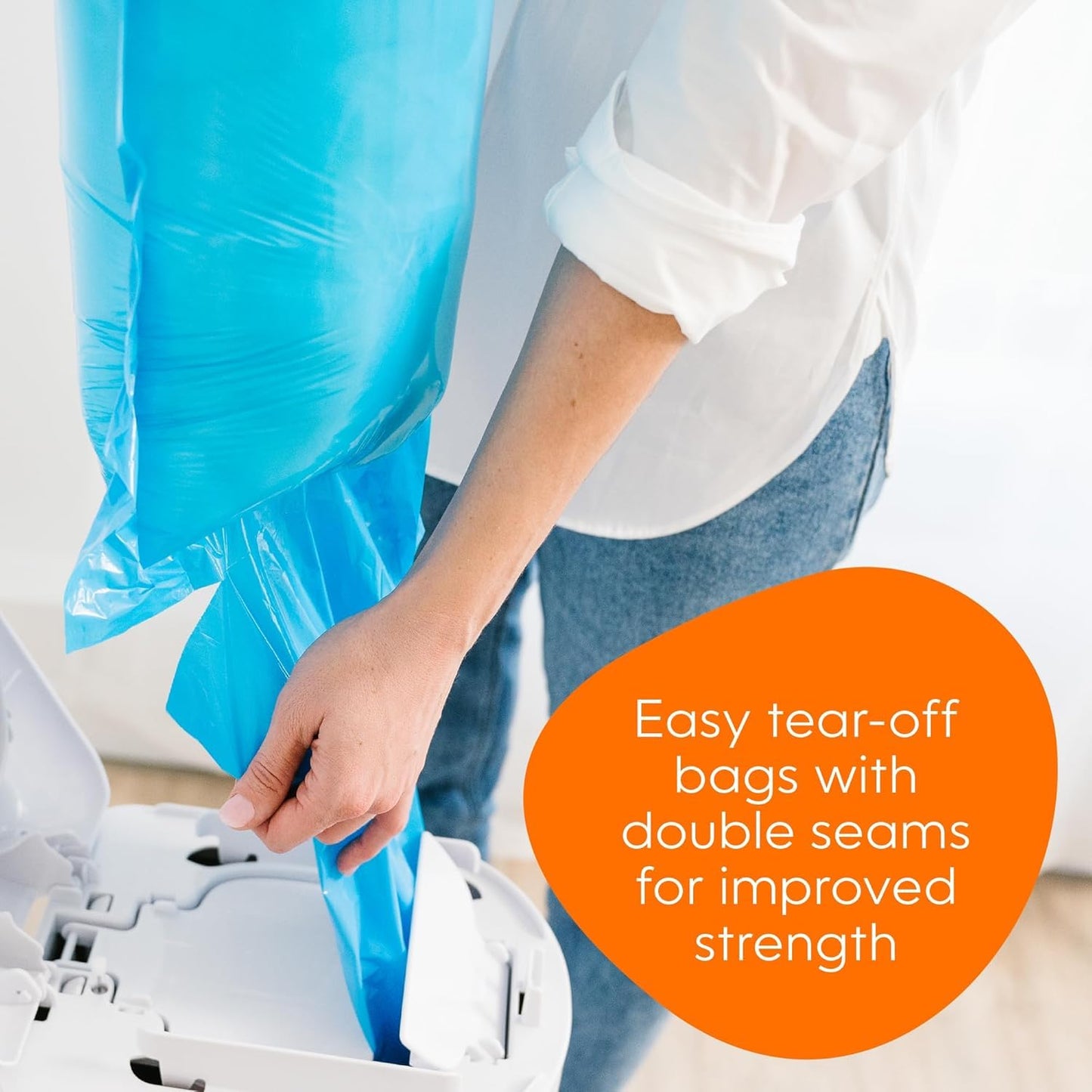 Diaper Genie Easy Roll Refill with 30 Bags - Refill for Diaper Genie Signature, Platinum, Essence Pails - Holds up to 1,410 Newborn Diapers, Blue, 1-Pack