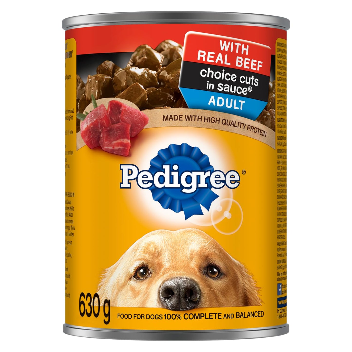 PEDIGREE Choice CUTS Adult Wet Dog Food, Real Beef Flavour, 630g (12 Pack) Pedigree