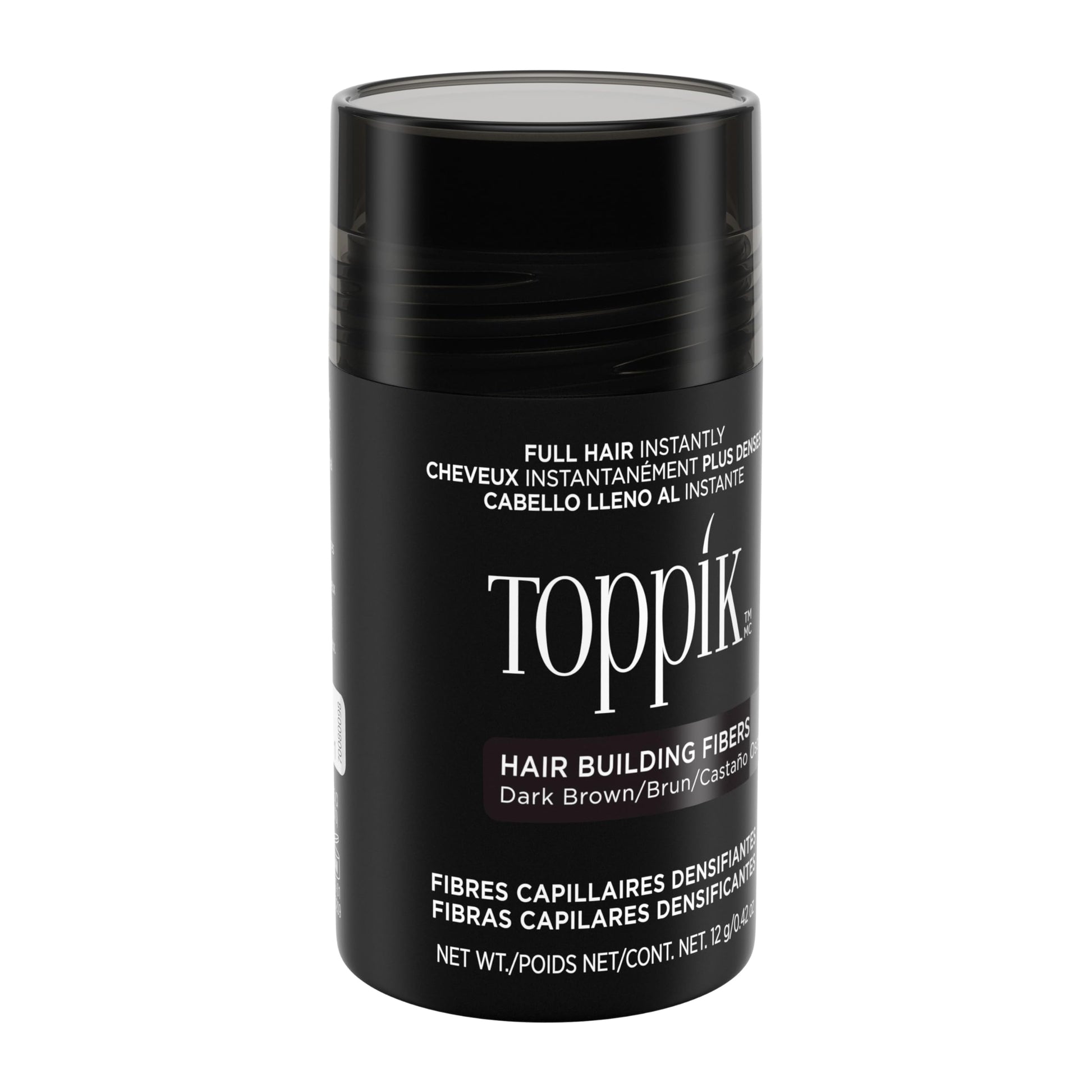TOPPIK Hair Building Fibers,12 g, Fill In Fine or Thinning Hair, Instantly Thicker Looking, Multiple Shades for Men & Women
