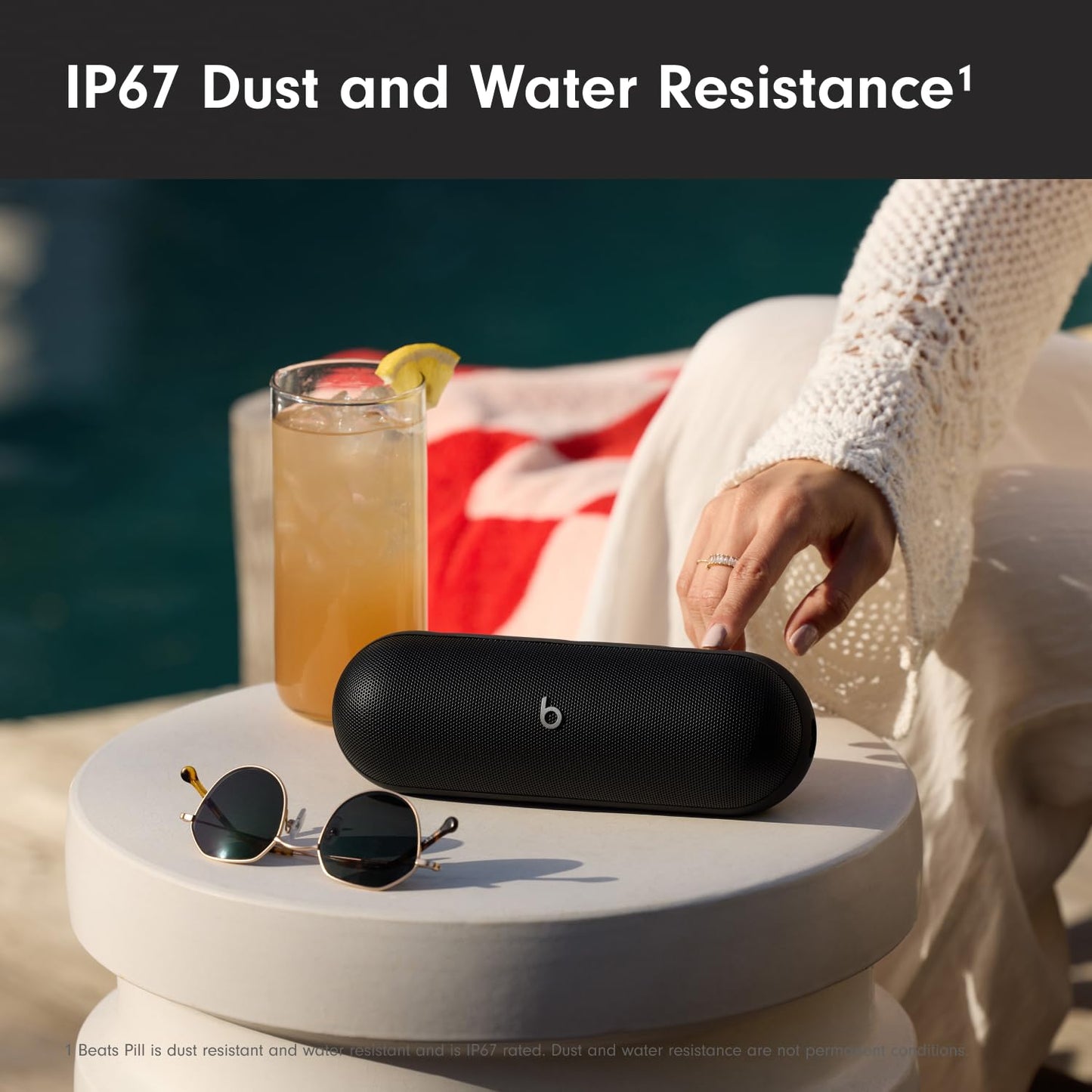 Beats Pill - Portable Bluetooth Speaker, Up to 24H Battery Life, Water Resistant, Bluetooth, Apple & Android Compatible, Seriously Loud Sound for Home, Outdoor & Travel- Matte Black 🍁 All In One Marketplace Canada
