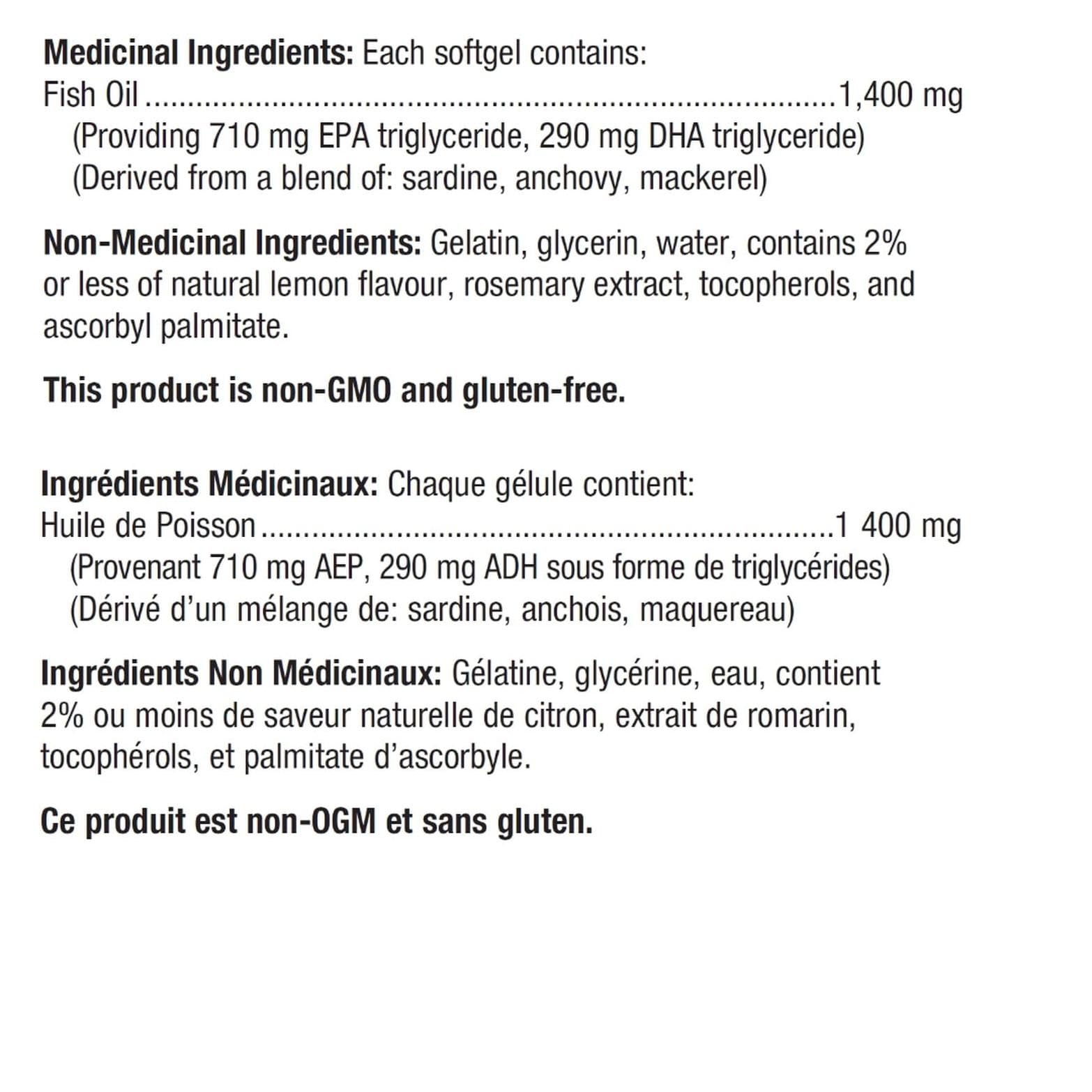 Metagenics OmegaGenics EPA-DHA 1000 mg - High Potency Omega-3 Fish Oil Supplement for Heart, Brain & Joint Health* - Sustainably Sourced - 60 Softgels - Available at All In One Marketplace Canada