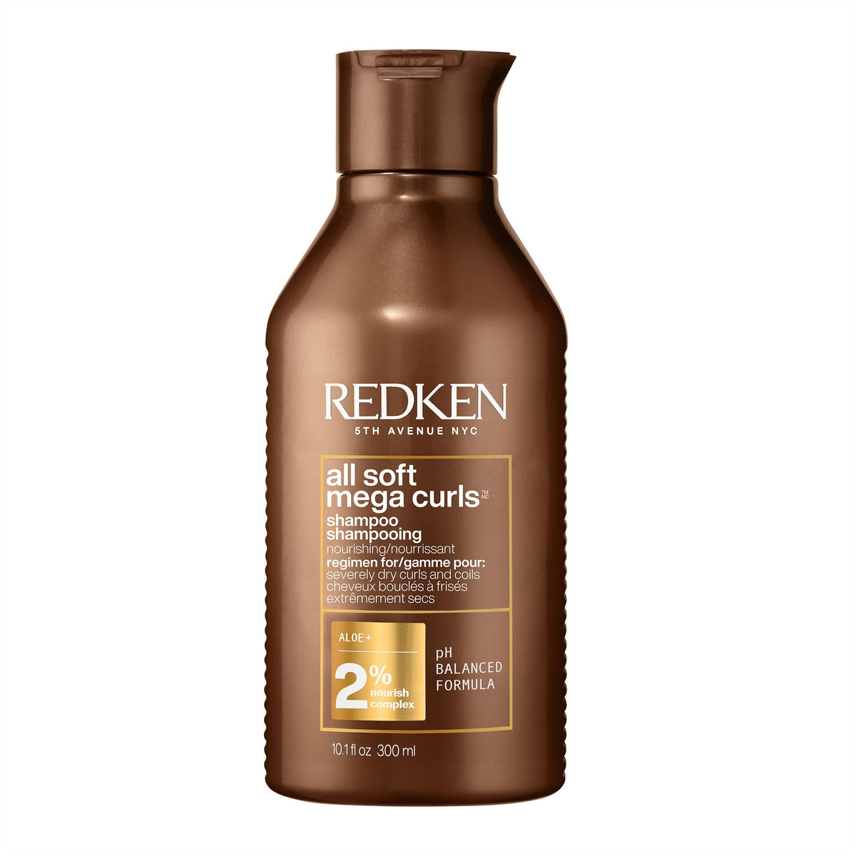 Shampooing Redken All Soft Mega Curls pour cheveux secs et bouclés, 300 mL