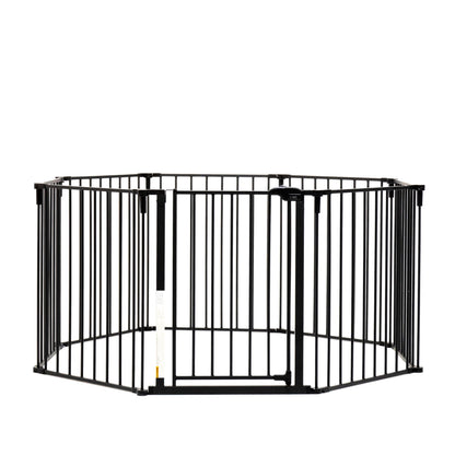 Regalo 194-Inch Super Wide Adjustable Baby Gate and Play Yard, Black, 2-in-1, Bonus Kit, Includes 4 Pack of Wall Mounts