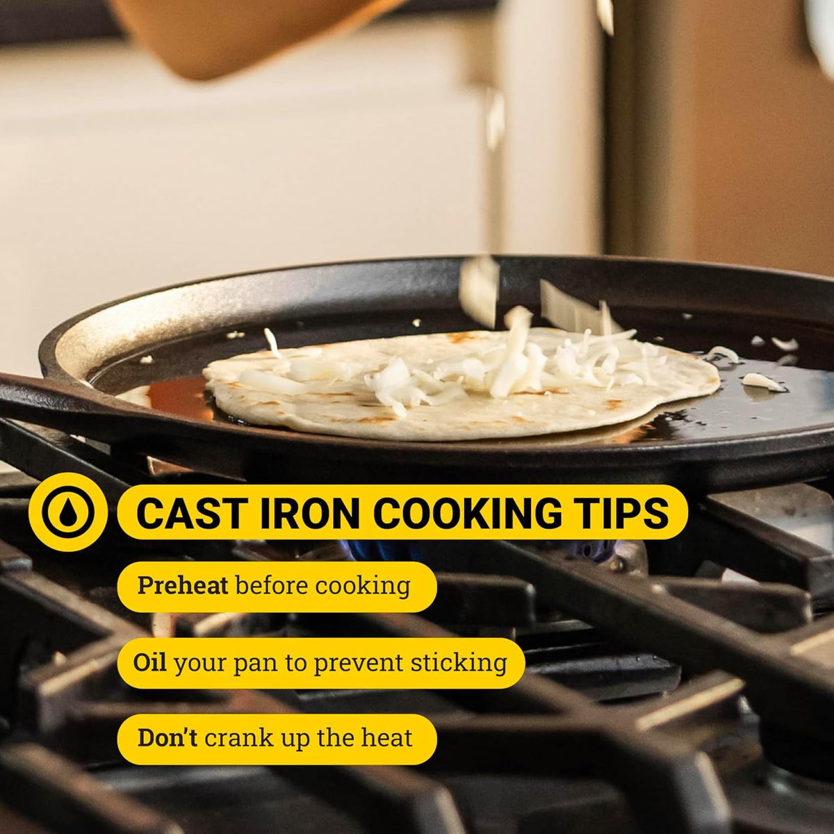 Lodge Cast Iron Griddle, Round, 10.5 Inch