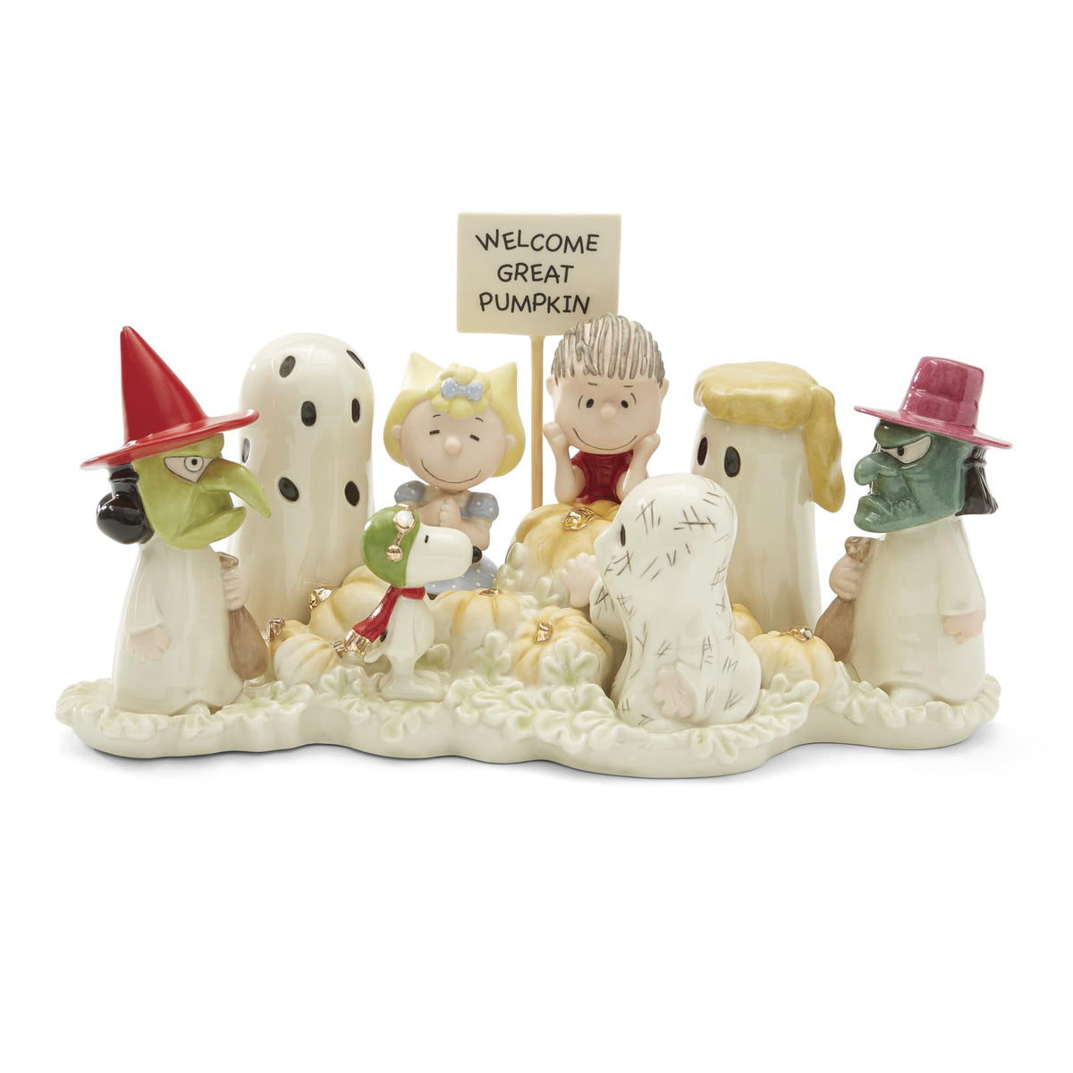 Figurine d'Halloween Lenox Peanuts « Welcome Great Pumpkin », 14 cm