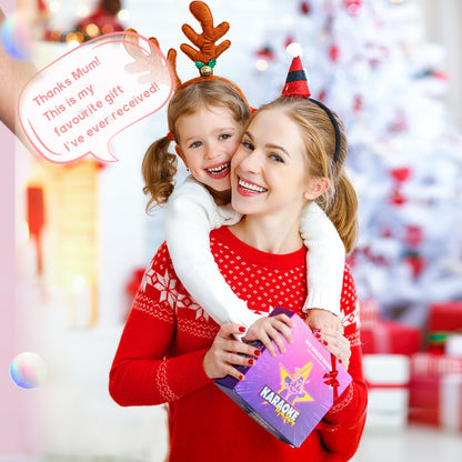 YLL Mini Karaoke Machine for Kids Adults, Bluetooth Speaker with 2 Wireless Microphones, TOP Christmas Birthday Gifts Toys for Girls Ages 3, 4, 5, 6, 7, 8, 9,10,11,12+ Years Old Toddler(Pinkcolor)