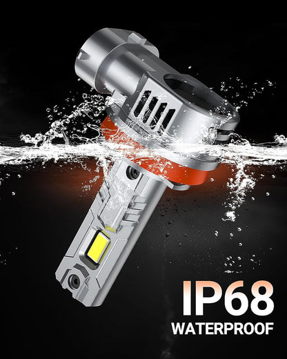 SEALIGHT 2026 Upgraded H11 H8 H9 H16 LED Headlight Bulbs, 1:1 Design 60,000LM 1000% Brighter H11 LED Bulb, 6500K Cool White, Plug and Play Halogen Replacement, Non-polarity, Pack of 2