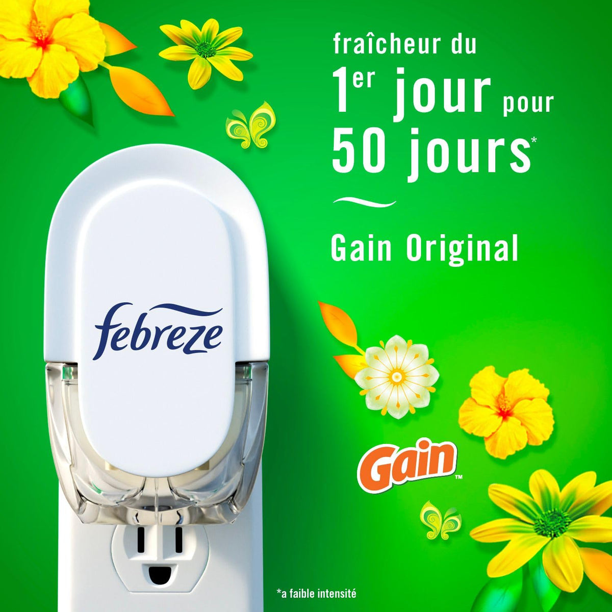 Febreze Plug in Air Freshener, Odor-Fighting Scented Oil Refill, Air Fresheners for Home and Bathroom and Kitchen, Long Lasting for Strong Odors, Gain Original Scent, Refills, 4 Count