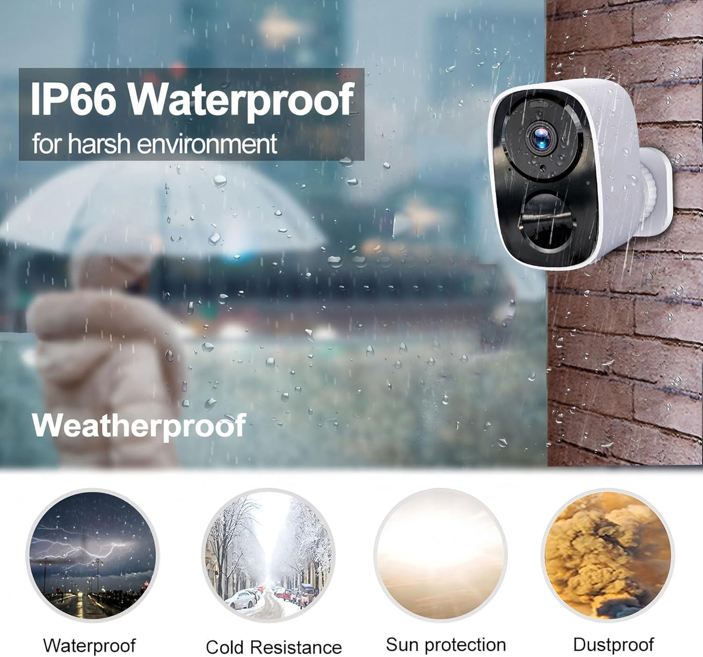 Wireless Security Camera 2Pack- Outdoor WiFi Security Cameras, Color Night Vision, AI/PIR Detection, 2-Way Talk, Cloud/SD, Weatherproof, Battery Powered Outdoor Cameras for Home Security Outside