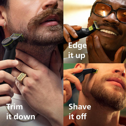 Philips OneBlade 360 Pro, Wet & Dry, Trim, Edge & Shave with the 20 lengths Precision Comb & LED display, QP6552/15