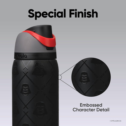 Star Wars Owala FreeSip Insulated Stainless Steel Water Bottle with Straw, BPA-Free Sports Water Bottle, Great for Travel, 32 Oz, Darth Vader Owala