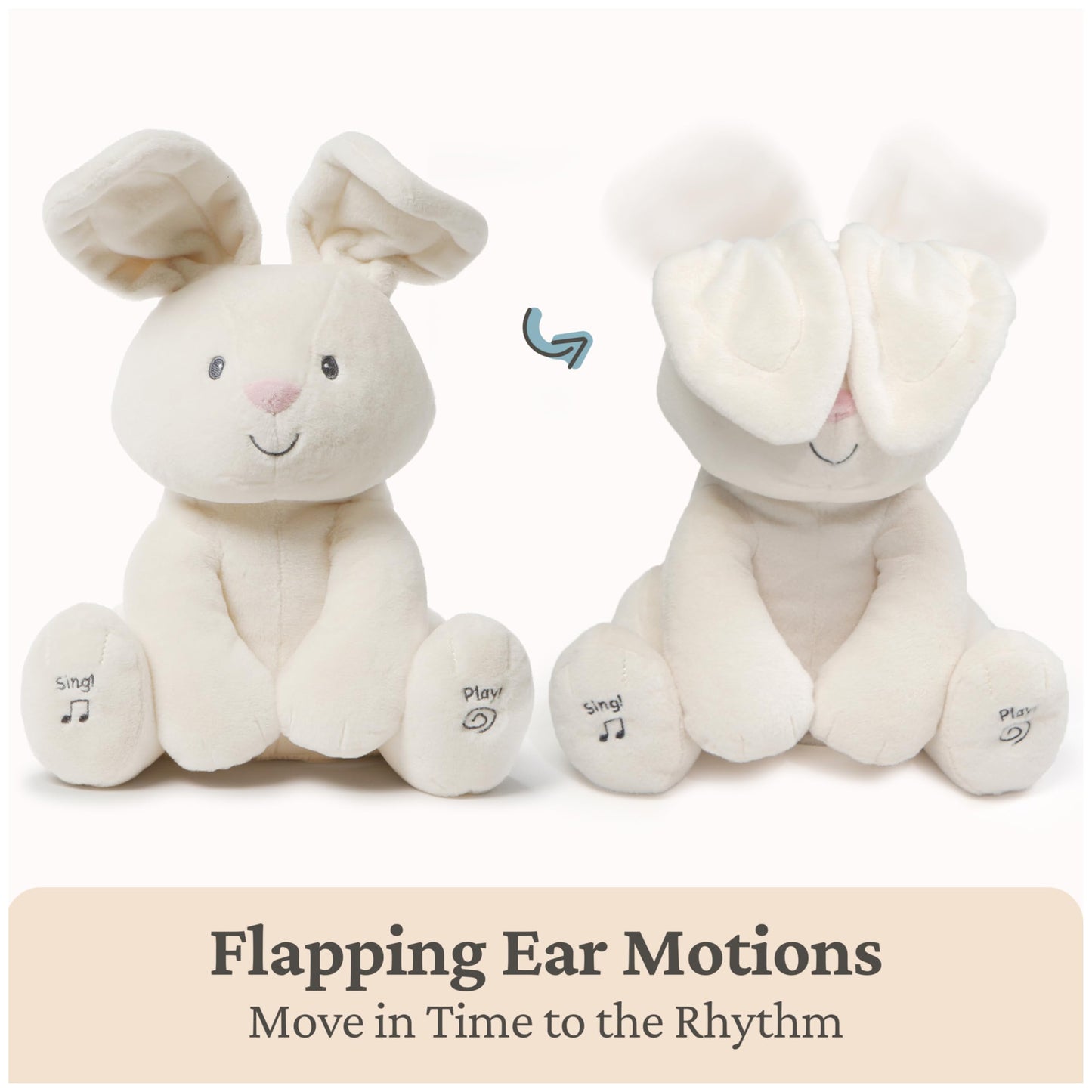 GUND Baby Flora Bunny 12-Inch Interactive Animated Musical Baby Toy 🍁 All In One Marketplace Canada GUND