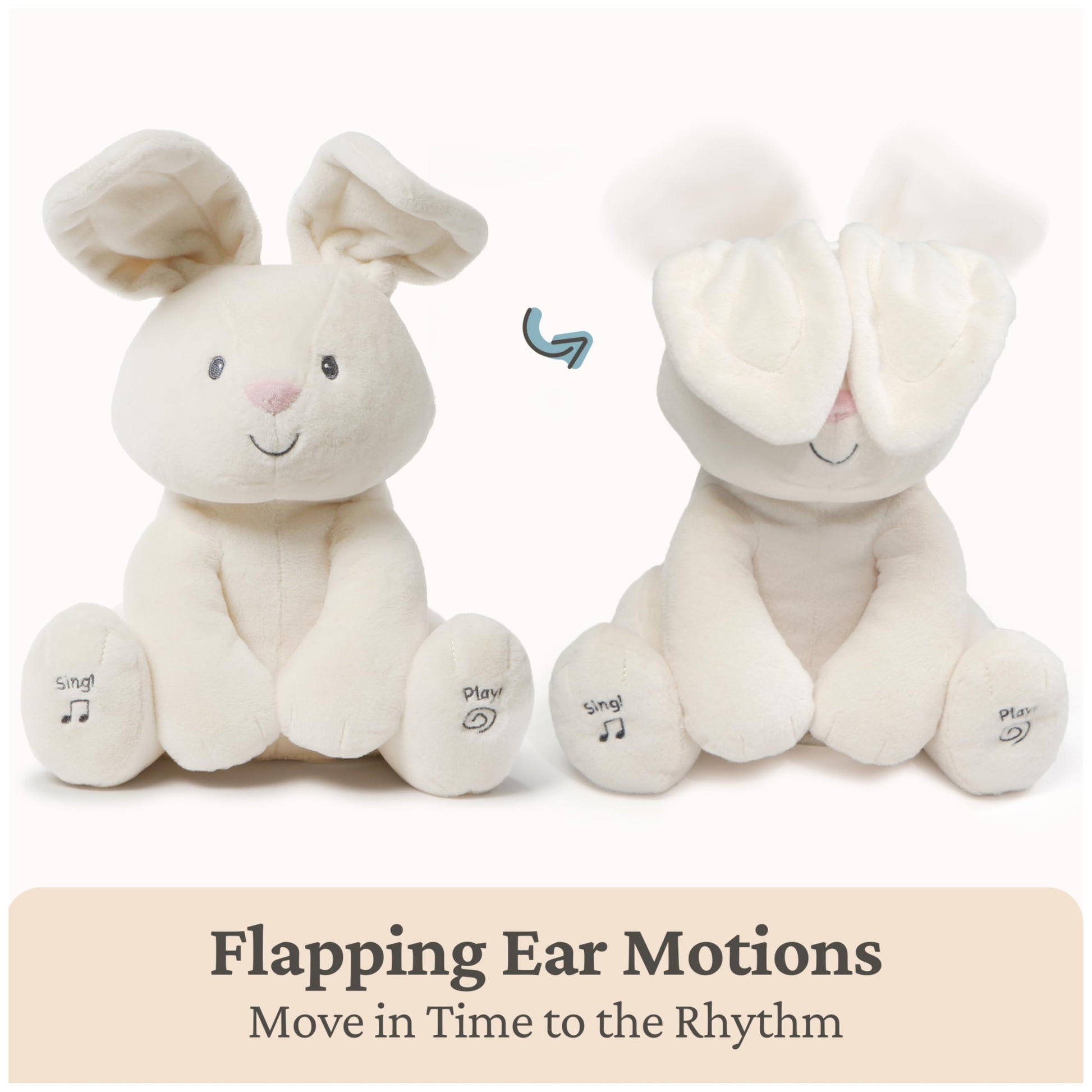 GUND Baby Flora Bunny 12-Inch Interactive Animated Musical Baby Toy 🍁 All In One Marketplace Canada GUND