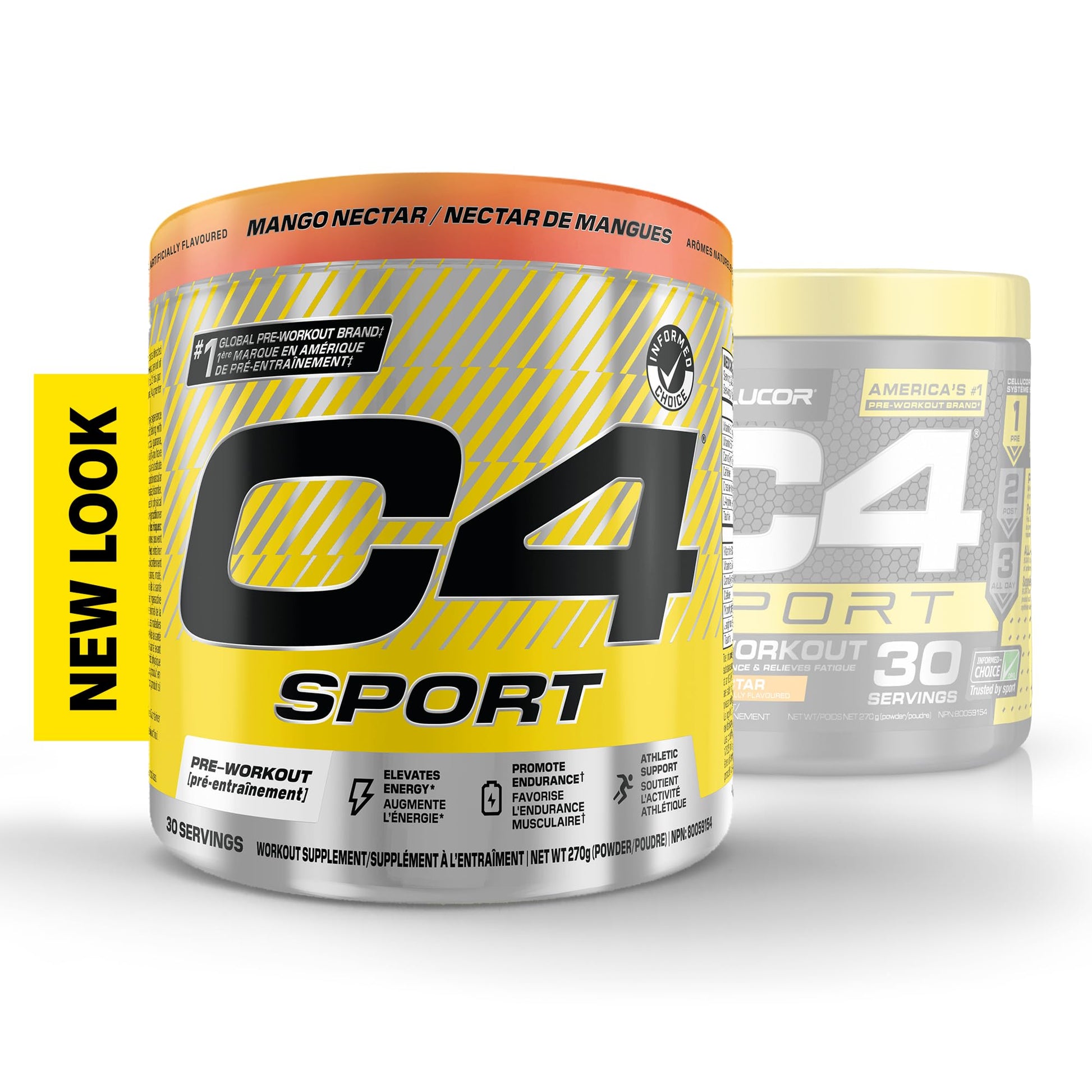Cellucor C4 Sport Pre Workout Powder - Preworkout Energy with Creatine, Beta-Alanine, and 135mg Caffeine - NSF Certified for Sport - Mango Nectar, 30 Servings