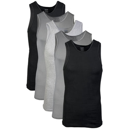 Gildan Men's A-Shirts Tanks Multipack, Grey/Black (5 Pack), XX-Large 🍁 All In One Marketplace Canada