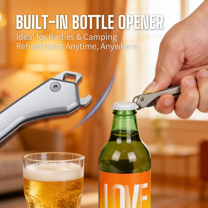 Pocket Utility Knife, EDC Keychain Folding Utility Knife with Bottle Opener - Box Cutter, Stocking Stuffers for Men, Gifts for Men Christmas - Camping Essential for Outdoor, Extra 5 Quick-Change Blade 🍁 All In One Marketplace Canada