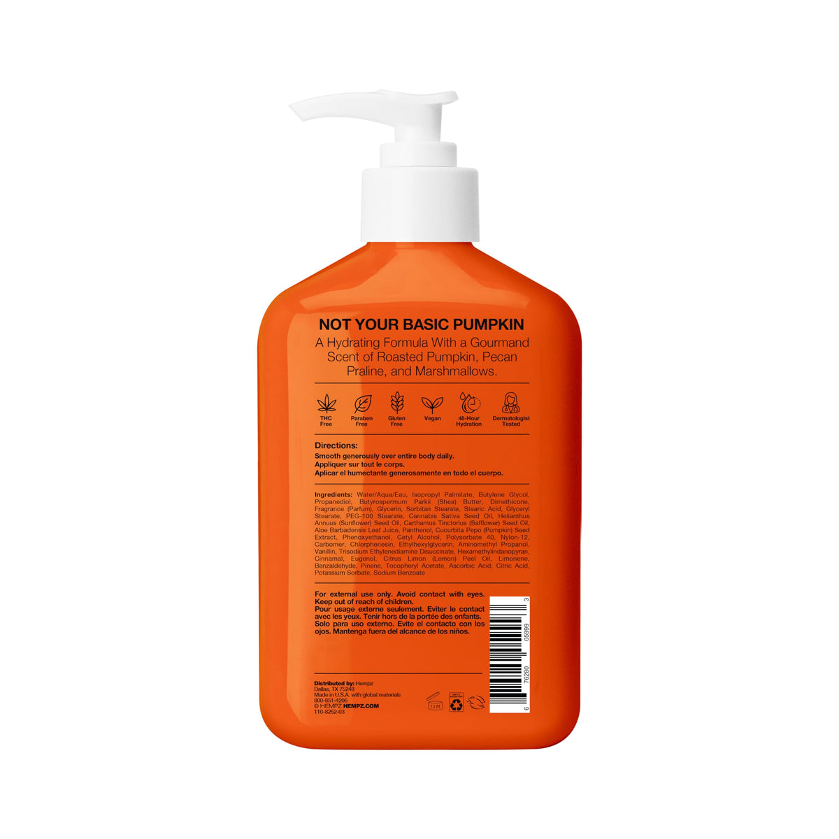 Hempz White Pumpkin & Toasted Marshmallow Body Moisturizer, 12 fl.oz.