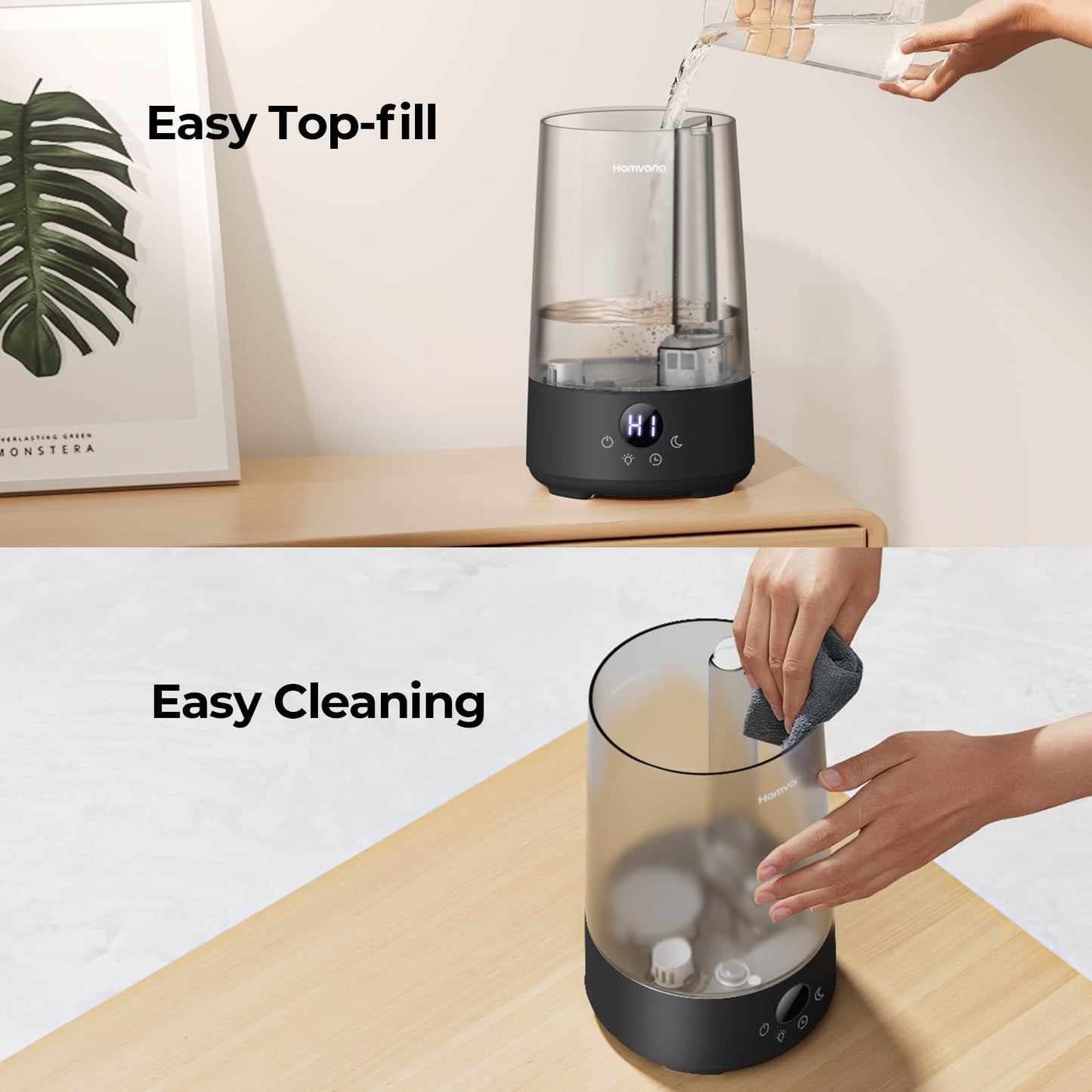 Homvana 3.6L Top-Fill Humidifiers for Bedroom Home, 360° Cool Mist, 16dB 🍁 All In One Marketplace Canada
