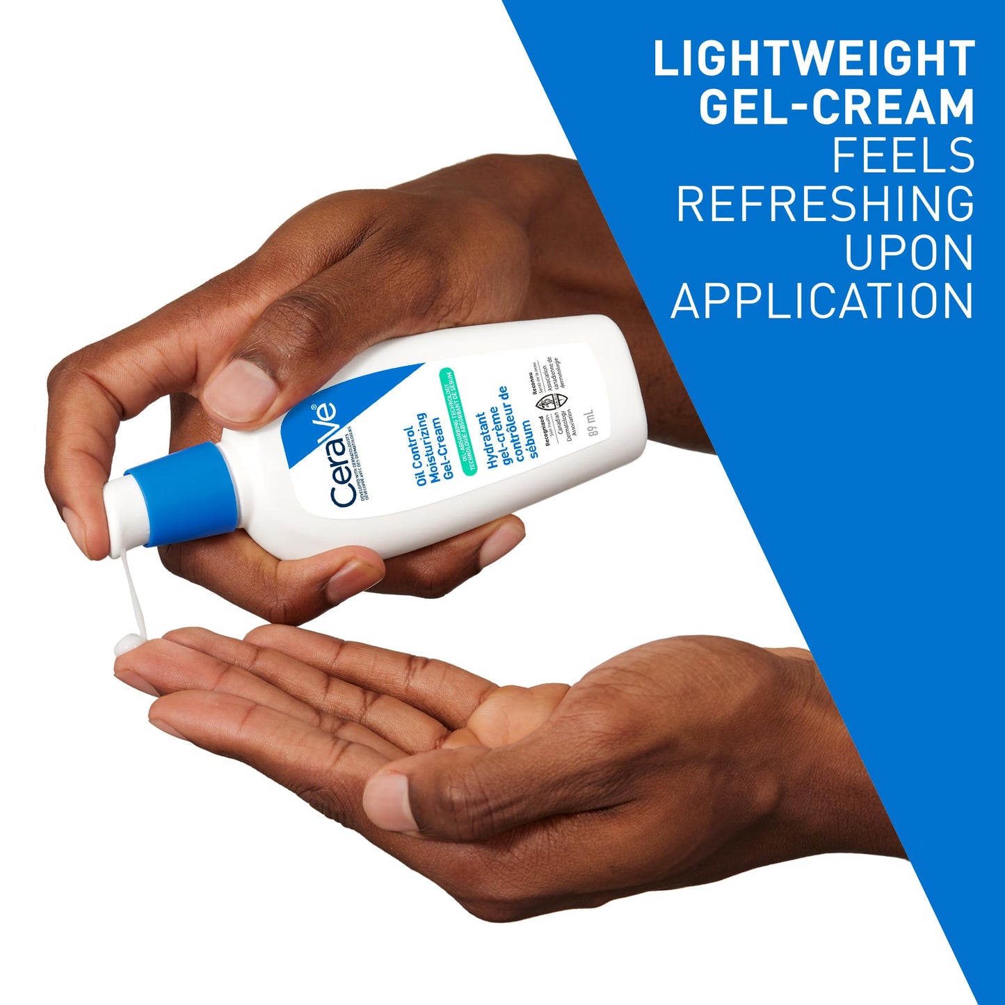CeraVe Oil Control Moisturizing Gel-Cream for Oily & Combination Skin, 48H Hydration & 8H Shine Control, Non-Greasy, Matte Finish with Ceramides, Hyaluronic Acid & Niacinamide, Fragrance-Free, 89mL - Available at All In One Marketplace Canada