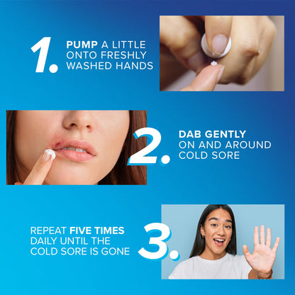 Abreva Cream Pump Cold Sore Treatment, Heals your cold sore in 4.1 days 1 , Contains docosanol to protect healthy cells against the virus, 2 g - Available at All In One Marketplace Canada