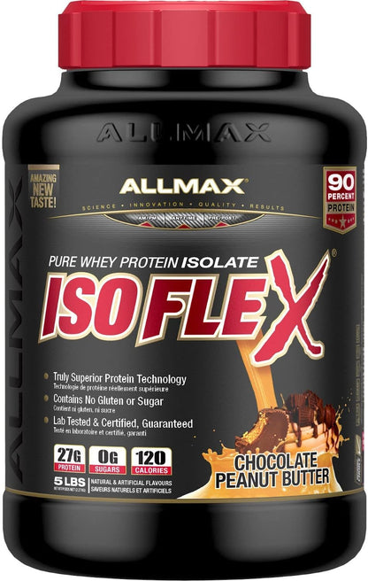 ALLMAX ISOFLEX 100% Whey Protein Isolate - Chocolate Peanut Butter - 5 lb