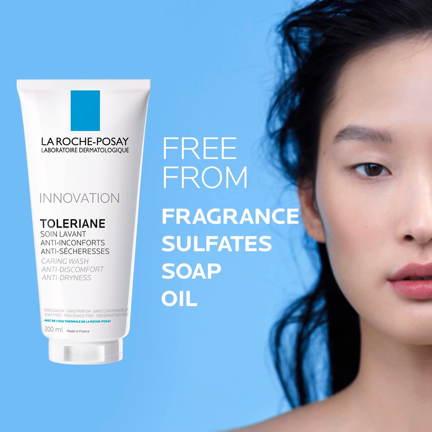 La Roche-Posay Face Wash, Toleriane Hydrating Cleanser with Ceramides, Face Wash for Normal to Dry Sensitive Skin, Soap Free, Fragrance Free, Alcohol Free, 200mL - Available at All In One Marketplace Canada