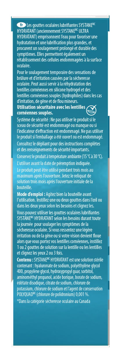 Systane Hydration Eye Drops for Eyes Long-Lasting dryness Relief, Hydrating Eye Drops Eye Relief from Extended Screen Time - 10mL x 2 🍁 All In One Marketplace Canada