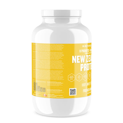 Schinoussa New Zealand Whey Protein Isolate - French Vanilla, 910g | 25g Protein Per Serving | Zero Sugar, 1g Carbs, 110 Calories