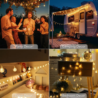 Metaku 16.4Ft 50LED Battery Operated Globe String Lights with Remote 🍁 All In One Marketplace Canada