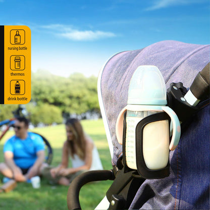 Pack of 2 Stroller Drink Holders, Universal Cup Holder for Bikes, Trolleys or Walkers