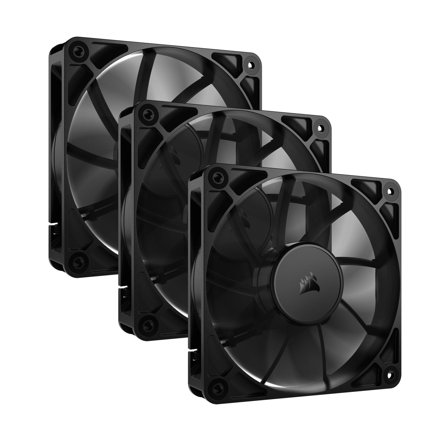 CORSAIR RS120 120mm PWM Fans – Daisy-Chain Connection – Low-Noise – Magnetic Dome Bearing – Triple Pack – Black 🍁 All In One Marketplace Canada